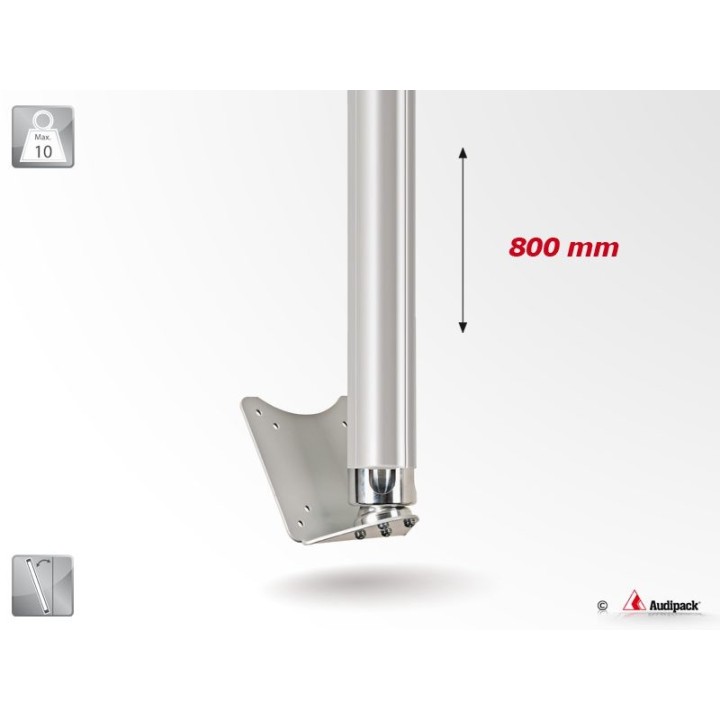 Support plafond Audipack AUD-CMV1-0800G | 800 mm | VESA 75/100 | gris Audipack