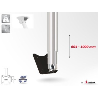 Support plafond Audipack AUD-CMV1-1000TG | 604-1000 mm | VESA 75/100 Audipack