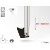 Support plafond Audipack AUD-CMV1-1000TG | 604-1000 mm | VESA 75/100 Audipack