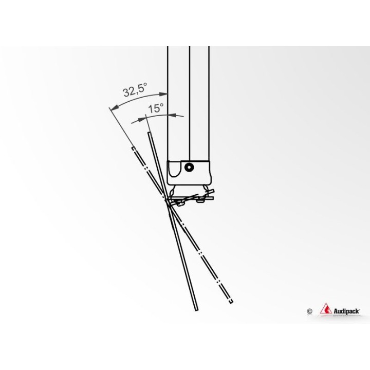 Support plafond Audipack AUD-CMV2-0500G | 500 mm | VESA 100/200 Audipack