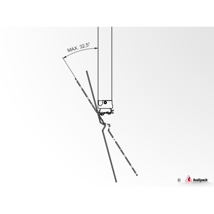 Support plafond Audipack AUD-CMV4-0500G | 500 mm | VESA 200/300/400 Audipack