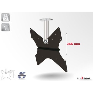 Support plafond Audipack AUD-CMV4-0800G | 800 mm | VESA 200/300/400 | gris Audipack