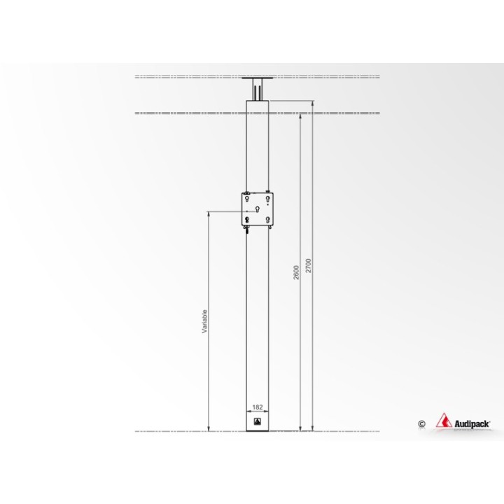 Support de Sol Plafond Audipack AUD-CTF-900-2700 | longueur 2700mm | standard Audipack