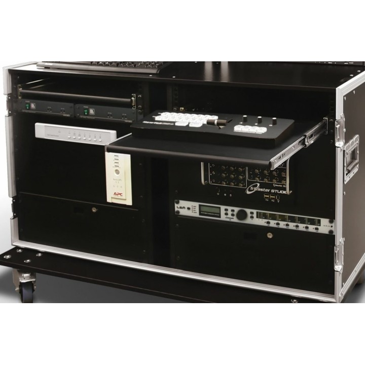 Studio mobile compact Audipack AUD-FC-EDIT13HE | rack 19" | positions d'écran Audipack