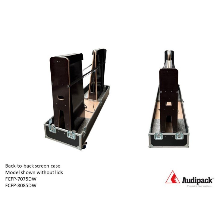 Flightcase Audipack AUD-FCFP-8085DW | 2 x 80-85" | sur roulettes Audipack