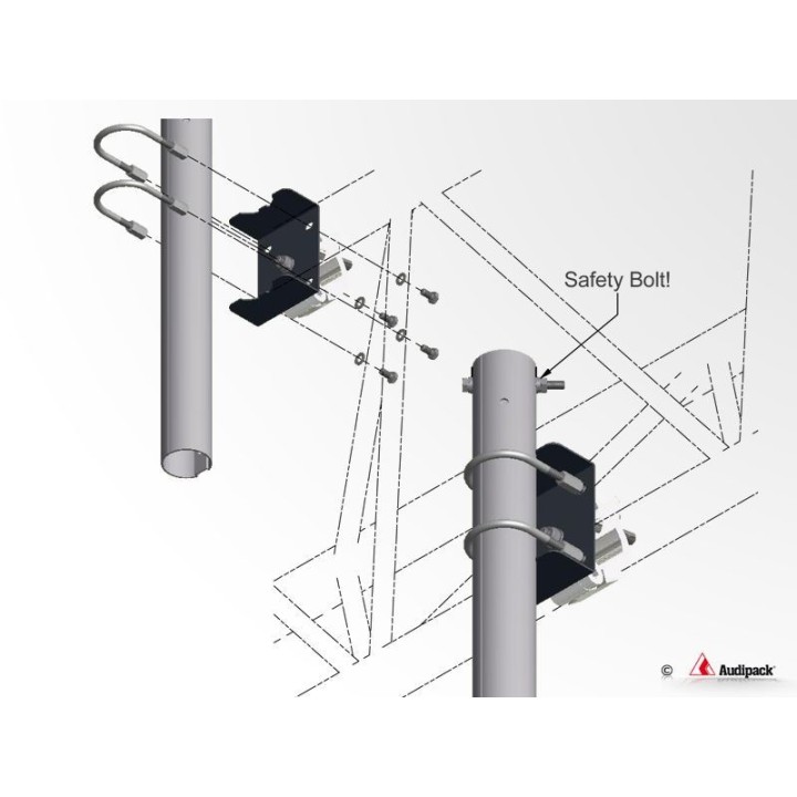 Support plafond truss Audipack AUD-FTC-1500TB | jusqu'à 65p | poids max 60 kg Audipack