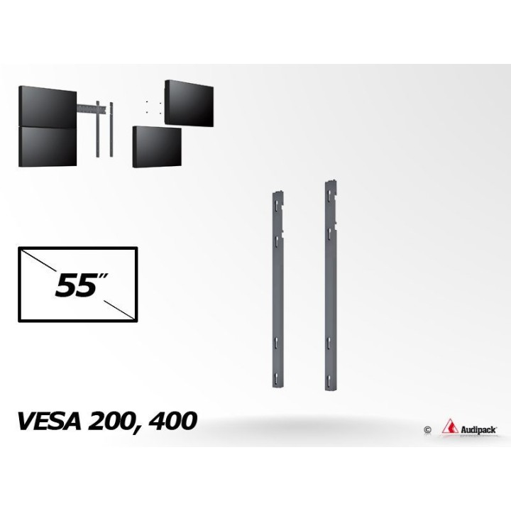Bras de fixation Audipack AUD-MA-2-55NB | VESA 400 | paysage Audipack