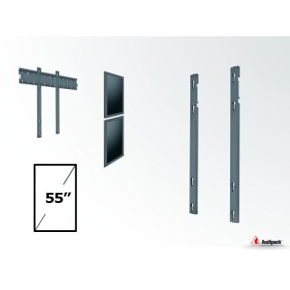 Support mural Audipack AUD-MA-2-55P | Double barre VESA 200/400/600 mm | 55p, portrait Audipack