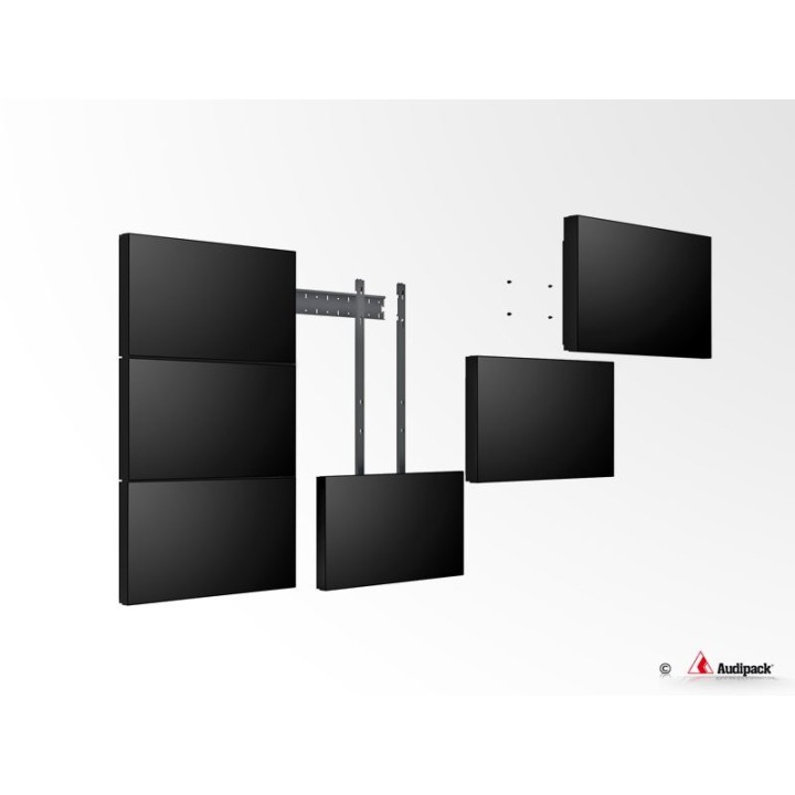 Support mural Audipack AUD-MA-3-55 | Triple barre VESA 400 mm | Écran 55p Audipack