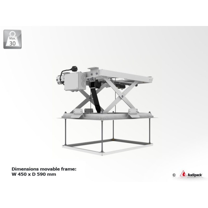 Support plafond Audipack AUD-PCL-3050-1 | pantographe motorisé | 500 mm Audipack