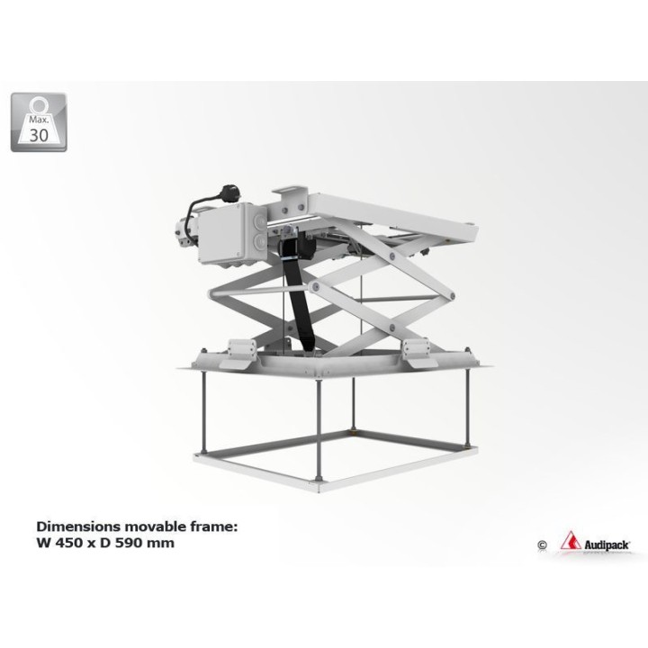 Support plafond Audipack AUD-PCL-3050-2 | motorisé | pantographe Audipack