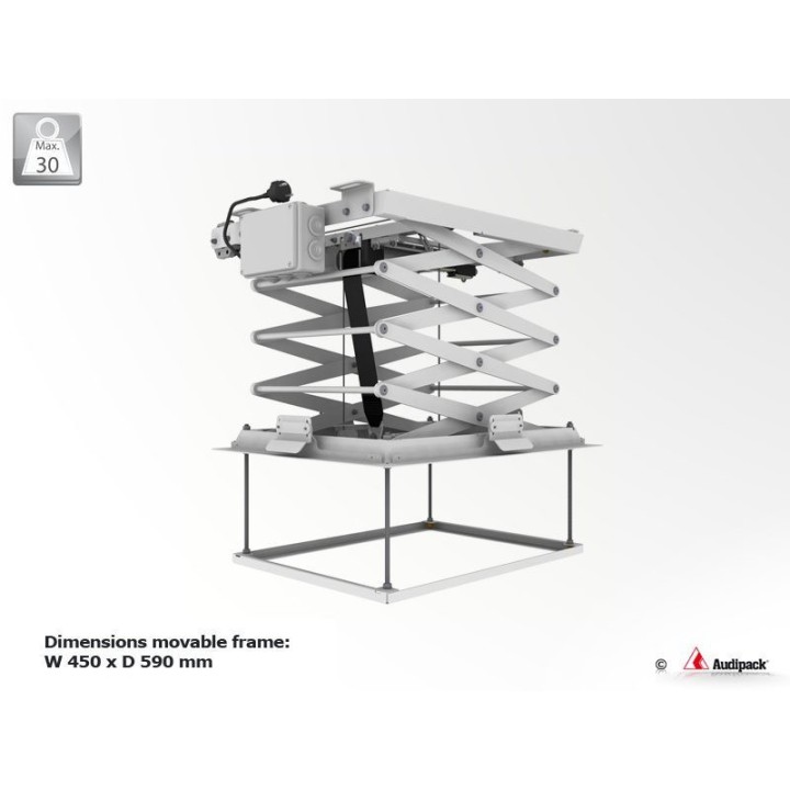 Support plafond motorisé Audipack AUD-PCL-3050-4 | Pantographe | 1910 mm Audipack