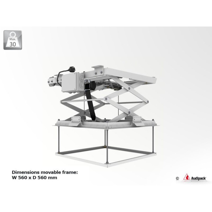 Support plafond motorisé Audipack AUD-PCL-5050-2 | Pantographe | 900 mm Audipack