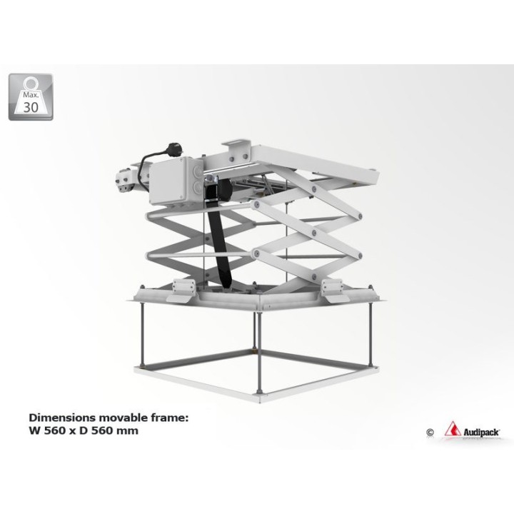 Support plafond Audipack AUD-PCL-5050-3 | Pantographe motorisé | 1350 mm Audipack