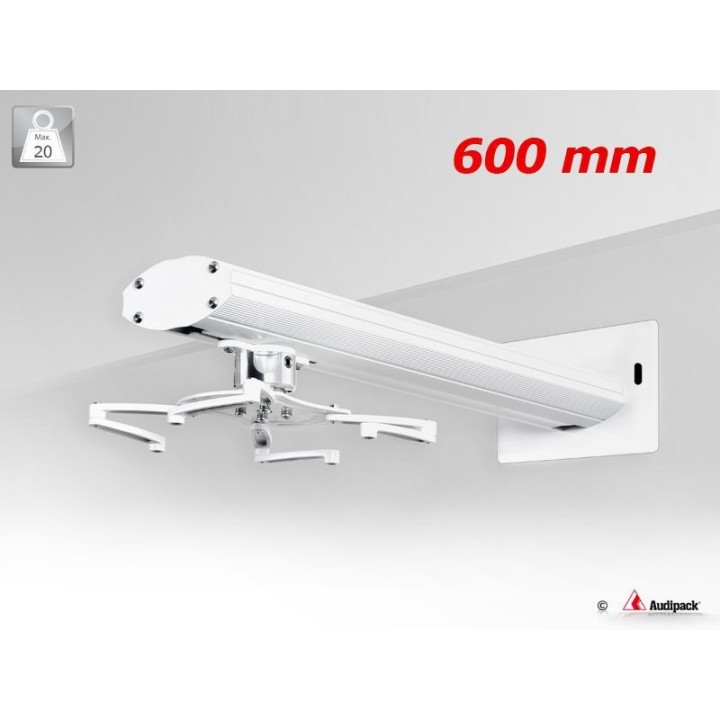 Support mural Audipack AUD-PWM-ST0600 | 360-600 mm | blanc Audipack
