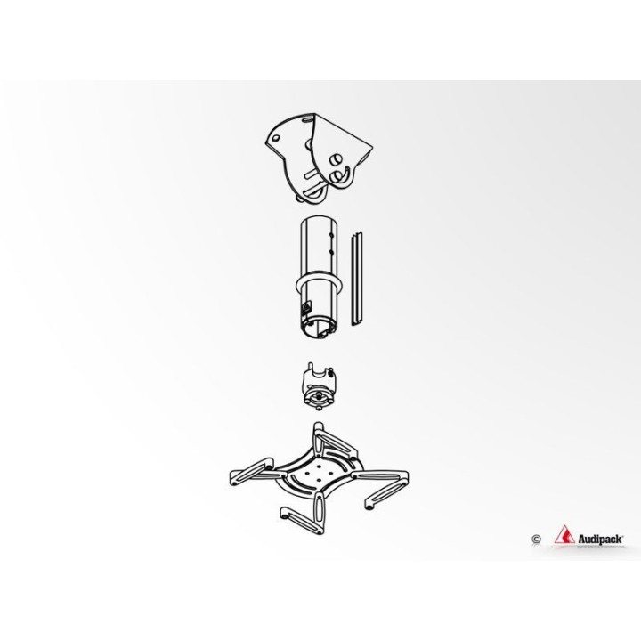 Platine universelle Audipack AUD-QFIX-1B | support VP | 10-20 kg Audipack