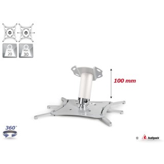 Support plafond vidéoprojecteur Audipack AUD-QFIX3-0100G | 100 mm | gris Audipack