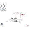 Support plafond Audipack AUD-QFIX3-0100W | 100 mm | blanc Audipack