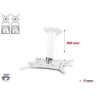 Support plafond Audipack AUD-QFIX3-0300W | 300 mm | blanc Audipack