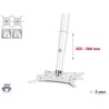 Support plafond vidéoprojecteur Audipack AUD-QFIX3-0500TW | 355-500 mm | blanc Audipack