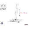 Support plafond vidéoprojecteur Audipack AUD-QFIX3-0700TW | 450-700 mm | blanc Audipack