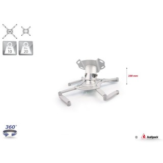 Support plafond vidéoprojecteur Audipack AUD-QFIX-0100G | 100 mm | gris Audipack