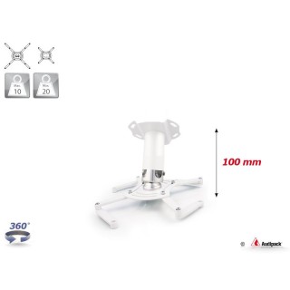 Support plafond Audipack AUD-QFIX-0100W | 100 mm | blanc Audipack