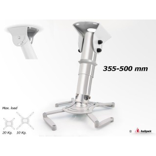 Support plafond vidéoprojecteur Audipack AUD-QFIX-0500TG | 355-500 mm | gris Audipack