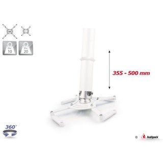 Support plafond Audipack AUD-QFIX-0500TW | 355-500 mm | blanc Audipack