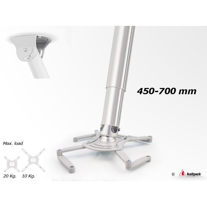 Support plafond Audipack AUD-QFIX-0700TG | 450-700 mm | gris Audipack