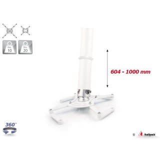 Support plafond vidéoprojecteur Audipack AUD-QFIX-1000TW | 604-1000mm | blanc Audipack