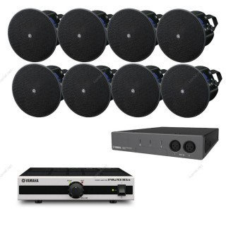 Ensemble audio Yamaha YAM-ADSB4XCBA21 | ADECIA pCeiling | 8 VXC4 noires Yamaha