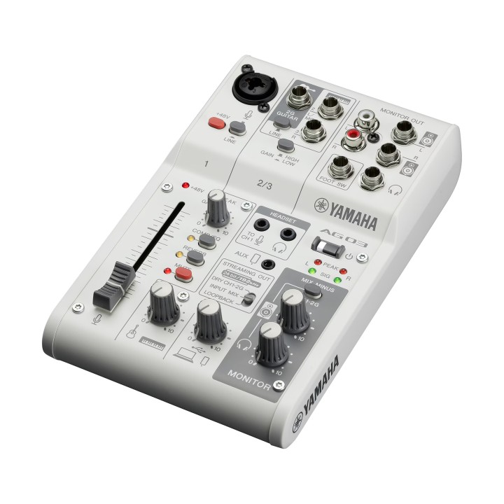 Console de streaming Yamaha YAM-AG03MK2-W | 3 canaux | Blanche Yamaha