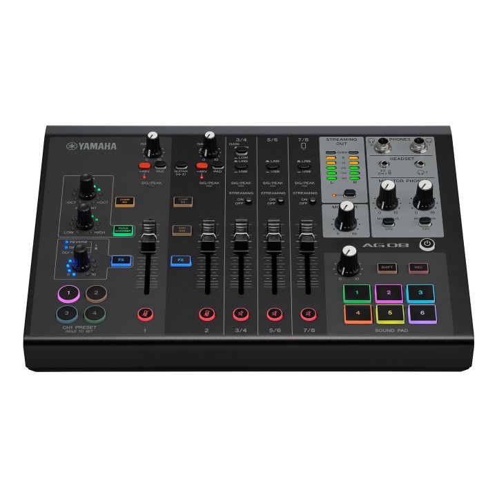 Console de mixage Yamaha YAM-AG08-BL | 8 canaux | blanche Yamaha