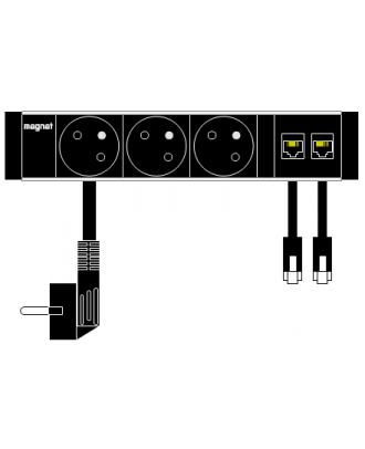 Magnat-Box 4M - 1 prises françaises, 1 HDMI, 2 USB, 2 RJ45