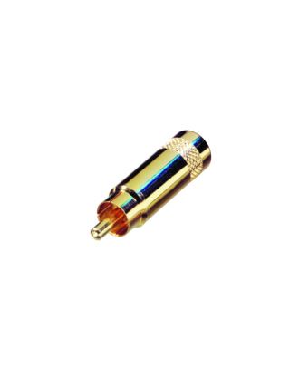 Fiche RCA métal pour cable ø7.2mm corps et contacts or Neutrik NYS352AG