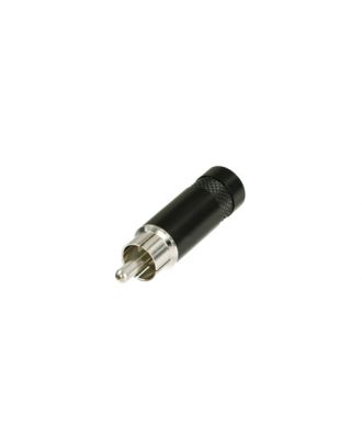 Rean - Fiche RCA métal pour cable ø7.2mm corp noir - HA/100