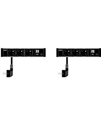 Magnat-Duo 4+4M - 6 prises françaises, 2 USB Chargeur