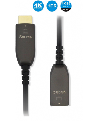 Cordon Fibre Optique HDMI 4K/UHD 4096X2160 50/60HZ en 4:4:4 - 15m