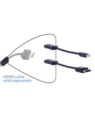 HDMI femelle vers DP/mini DP mâle - 12,5cm