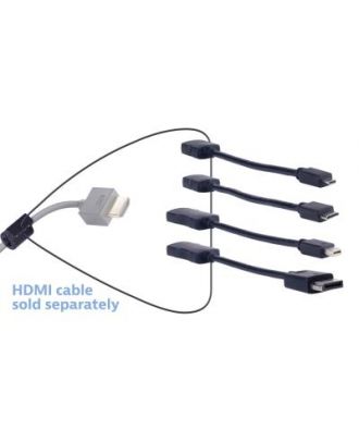HDMI femelle vers DP/mini DP/micro HDMI/mini HDMI C mâle - 12,5cm