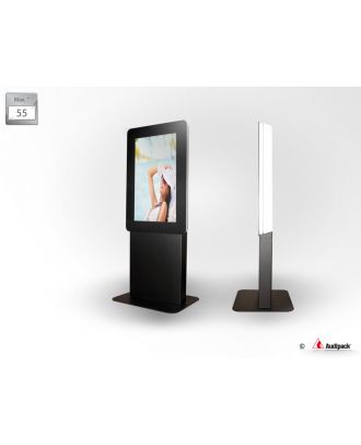 Audipack - Totem indoor pour écran 55p portrait sans verre de protection