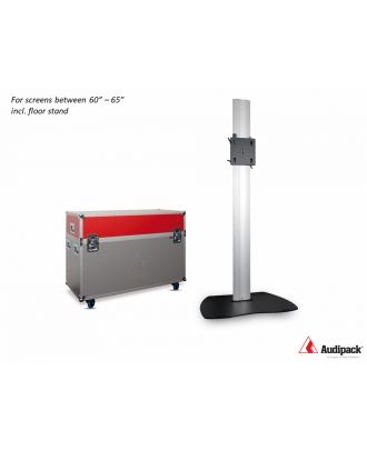 Audipack - Flightcase pour 2 pieds de sol et 2 écrans plats 60-65p