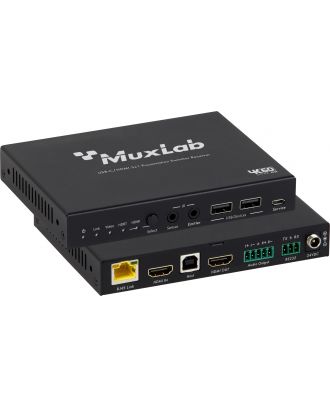 Muxlab - Switcher de présentation USB-C/HDMI 5x1 avec Dante