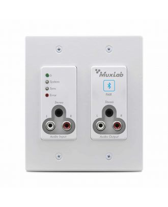 Muxlab - Bluetooth et audio RCA/3,5 mm vers Dante, blanc