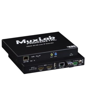 Muxlab - Émetteur-récepteur KVM sur IP HDMI 4K/60 10Gb, Fibr