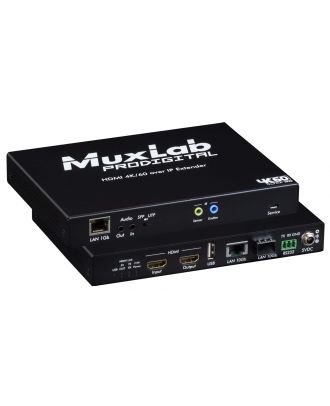 Muxlab - Emetteur-récepteur HDMI 4K/60 KVM sur IP 10Gb, UTP