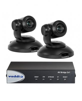 Vaddio - Bundle AV Bridge 2x1 + 2 caméras PrimeSHOT 10 - Noires