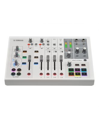 Yamaha - Console de mixage 8 canaux (2 mono, 3 stéréo) - Blanche
