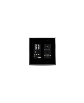 Atlona - Plaque murale émetteur HDBaseT 2 entrées HDMI/VGA (Noir)